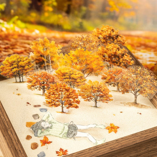 Tree & Branch Series Four Seasons Tree Decoration Sticker Book