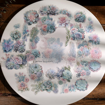 Succulent Vellum Sticker-TAHARA