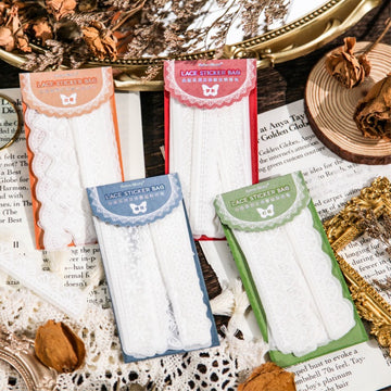 White Gardenia Series Three-dimensional Lace Sticker Pack