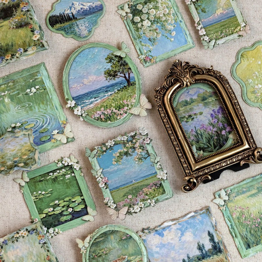 Monet's Picture Frame Series Hard Original Card Sticker