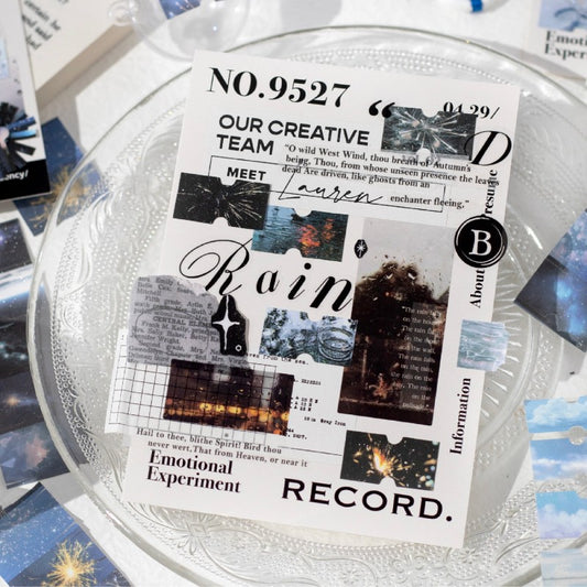 Travel Memo Series Glitter Label Sticker Tape