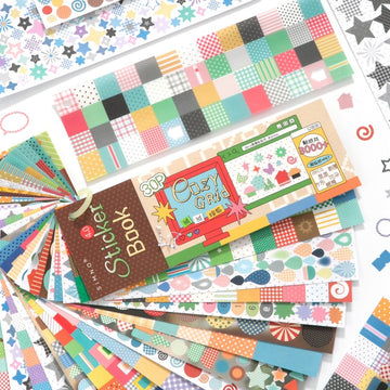 Encircled Colors Series Strip Sticker Book