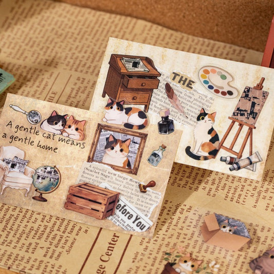 Paper Journal Doodle Series Pet Dual-Material Sticker Book