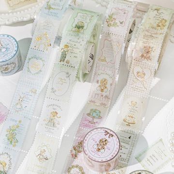 Fairy Town Series Sulfuric Acid Paper Stamp Retro Tape
