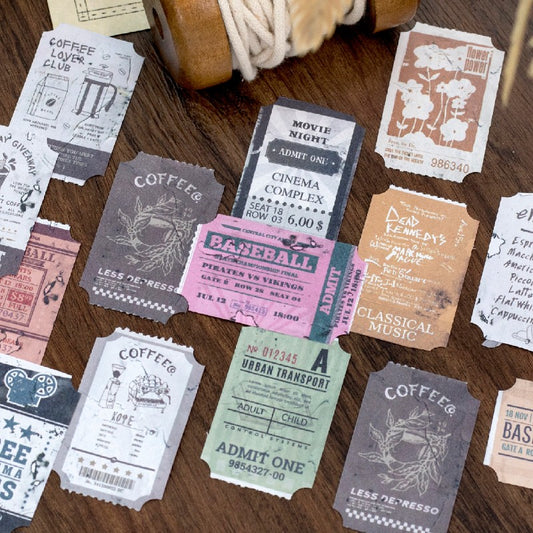 Retro Ticket Sticker Tape