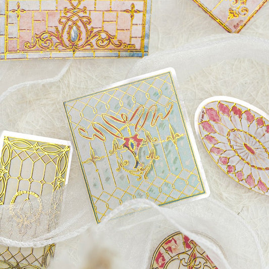 Vintage Floral Tile Series Of Stickers Pack