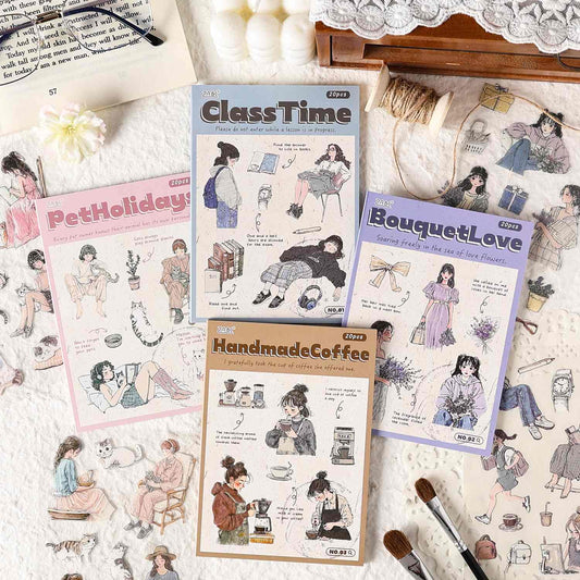 Forest-themed girl Series PET Sticker Book