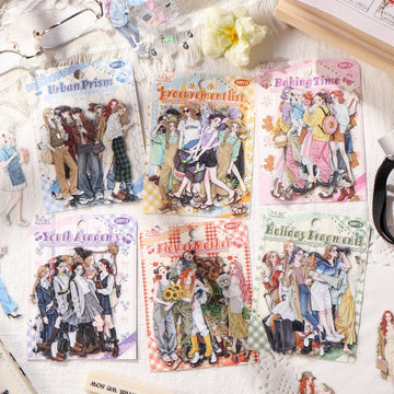 Walking non-stop series Exquisite Character Sticker Packs