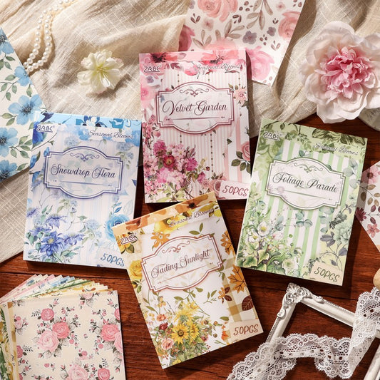 Seasonal Flower Letter Material Book