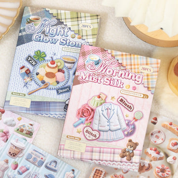 Texture Atlas Series Coated Paper Sticker Book  20 Pieces