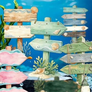 Sea-Viewing Wooden Marker Sticker Pack