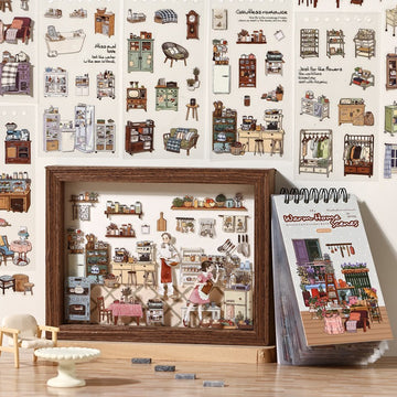 Warm House Scenery Series Sticker Book
