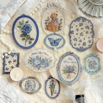 Lace Floral Frame Collection Series Sticker Pack