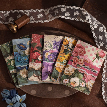 Floral Polka Dots Series Material Paper