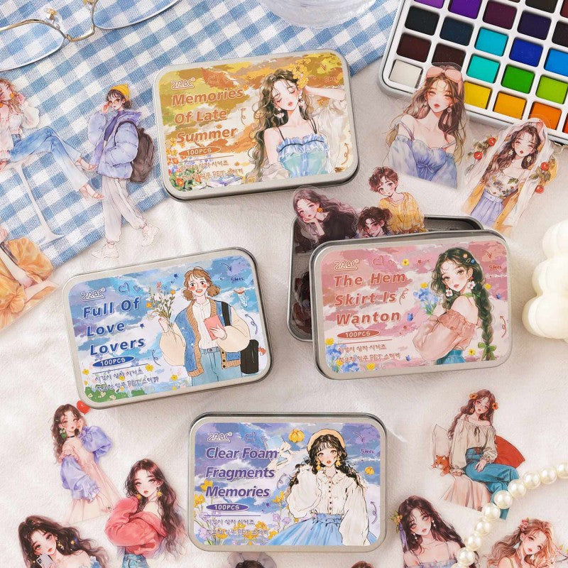 A Poetic Casket Sticker 100 Pcs