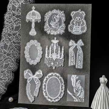Soft Lace Fabric Series Sticker Pack