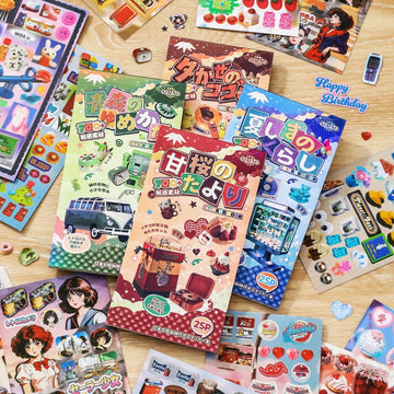 Showa Series Retro Character Stickers Set
