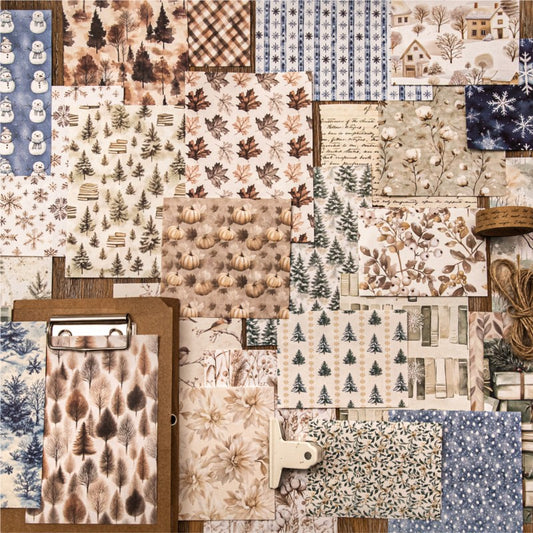 Roaming Autumn Winter Series Material Book 30Pcs