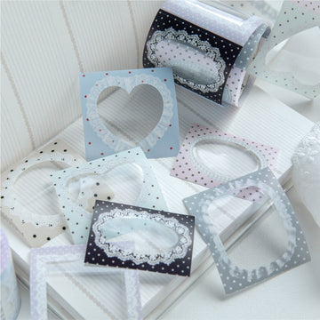 Color Sugar Frame Collection Series White Ink Die-Cut Tape