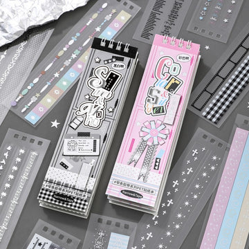 Narrow Strip Adhesive Tape Series PET Stickers Sheet