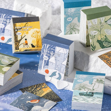 Soft Vintage Hand Drawn Base Sticker Book 50PCS