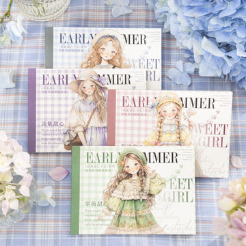 Early Summer Sweetheart Girl Sticker Book-TAHATA