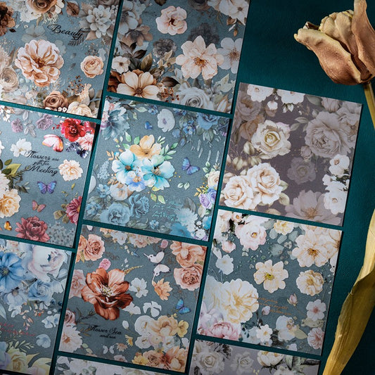 Night Blooms In Full Splendor Retro Material Sticker Pack