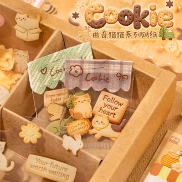 Cookie Cat Cat Series PET stickers