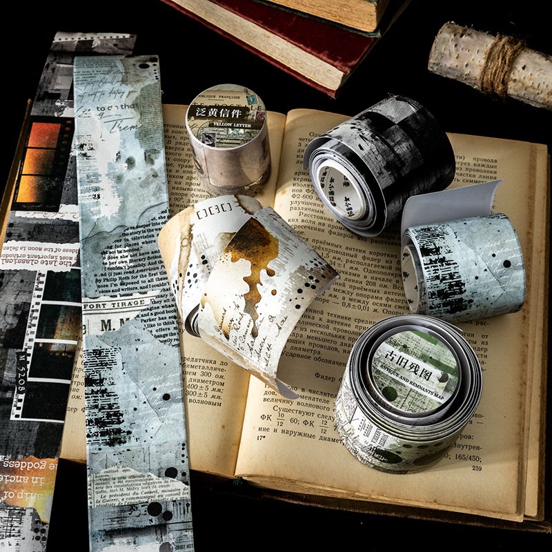 Faded Antique Books Series Washi Tape