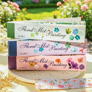 Floral Mist Painting Series Long Strip Washi Sticker Book