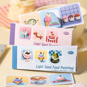 Light Sand Food Painting Series Sticker Book