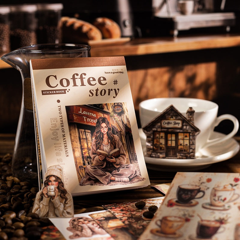 The Story of the Cafe Series of landscape sticker books
