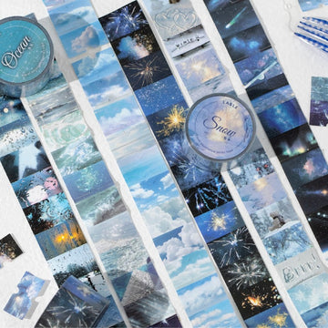 Travel Memo Series Glitter Label Sticker Tape