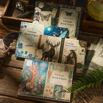 Retro Bookpages Series Material Paper