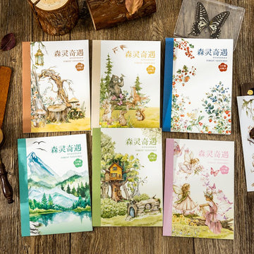 Forest Adventure Series Forest-Themed Dual Material Sticker Book