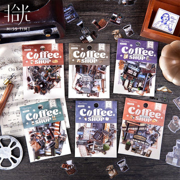 Coffee shop Series of Character sticker pack