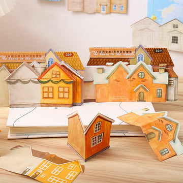 Cottage in the Clouds Series Foldable Die-Cut Notepads
