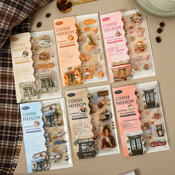 Coffee Freedom Sticker book 4pcs