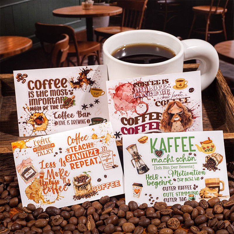 Coffee Quotes series retro English tape