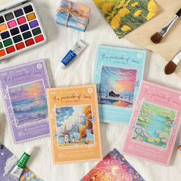 Brushstrokes Of Flowers Material Paper