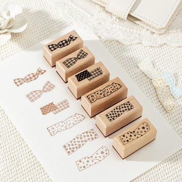 Wrinkled Tape Stickers Beech Wood Stamp