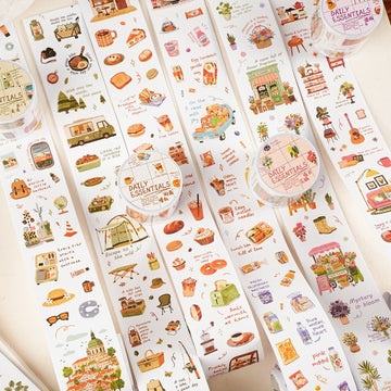 Everyday Items Series Series Die-Cut Washi Tape