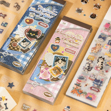 Cute Animal Denim Series Pet Sticker Book