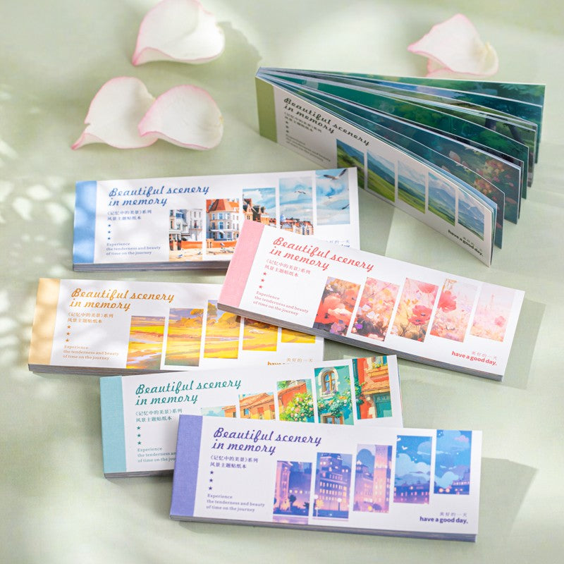 Scenic Memories Series Dual-Material Sticker Book