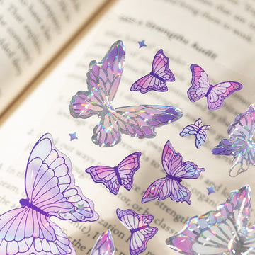 Iridescent Butterfly Glow Series – Epoxy Stickers