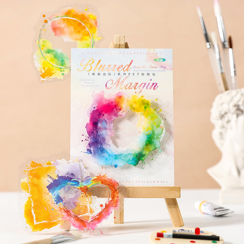 Blurred margin series PET stickers