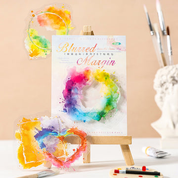Blurred margin series PET stickers