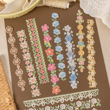 Crocheted Floral Pattern Series Sticker Pack