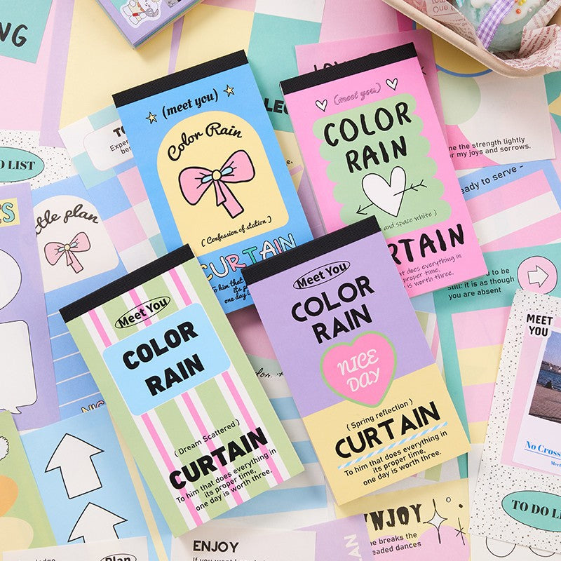 Colorful Rain Curtain Notepad Series
