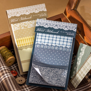 Floral Patchwork Series Lace sticker Book